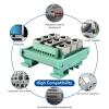 Rj45 8p8c Jack 9-Way Buss Board, Distribution Breakout Board Vertical Jack Terminal Block Connector Din Rail Mount Ethernet Connector view 3