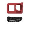 ELBFAE For Osmo Action 4 Lens Cover HD Tempered Glass Screen Protector Front Rear Film Cap For DJI Action 4 Accessories (Size : Red Body cover) view 1