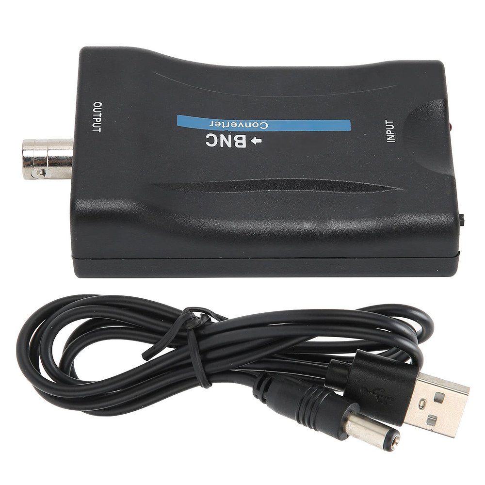 Pilipane BNC to VGA, Laptop Computer PC VGA Monitor Converter Adapter Box and Converter Q9 Heads Video Semaphore Conversion Box, Input to VGA Output Laptop Computer Monitor Converter for DVR DVD ()