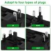 Travel Adapter, Universal Double USB Plug Adapter, Worldwide All in One Universal Travel Adaptor, Portable Multifunctional AC Wall Converter Charger Adapter for AUS UK US EU view 3