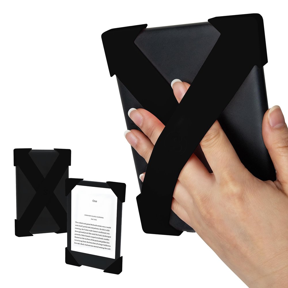 Strapsicle Hand Straps for 6" Kindle, Paperwhite & Kobo Clara - Black
