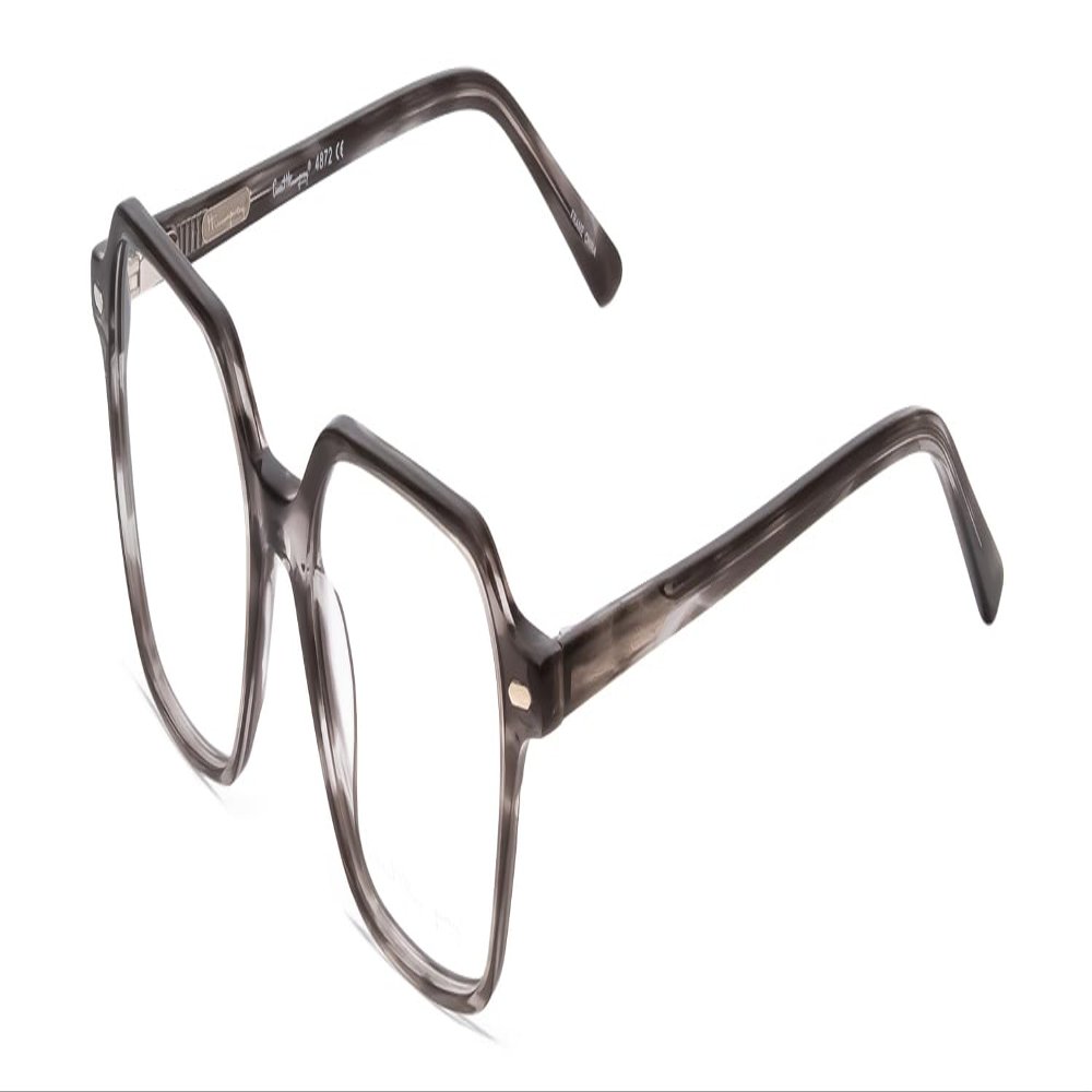 Calabria Ernest 4872 Square Blue Light Blocking Reading Glasses +2.25 Grey Crystal Tortoise Havana/Silver Accent Men Women