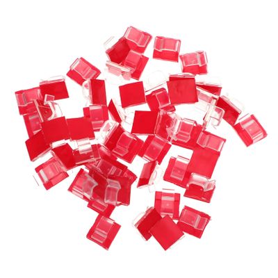 AOKWAWALIY 50pcs Self Adhesive Wire Fixer Adhesive Cable Clip Headphone Holder Desktop Cable Holder Charging Cord Clip Organizer Plastic Cable Protector Self-Adhesive Thread USB
