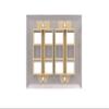 8 Port Stainless Steel Keystone Faceplate - Dual Gang view 2