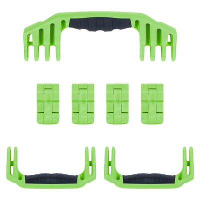 Pelican 1610 Replacement Handle & Latch Set by ColorCase - Lime Green Handles & Double Throw Latches