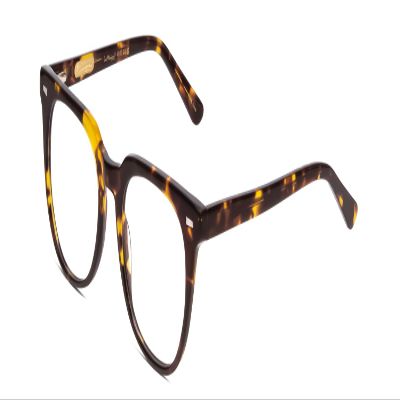 Calabria Ernest 4900 Cat-Eye Blue Light Blocking Reading Glasses +1.00 Brown Amber Tortoise Havana/Silver Accents Men Women