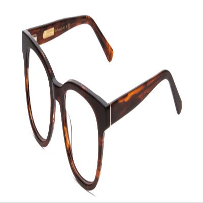 Calabria Ernest 4901 Cat-Eye Blue Light Blocking Reading Glasses +3.50 Shiny Auburn Brown Tortoise Havana Women