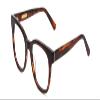 Calabria Ernest 4901 Cat-Eye Blue Light Blocking Reading Glasses +3.50 Shiny Auburn Brown Tortoise Havana Women view 1
