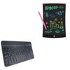 BoxWave Keyboard Compatible with NEWYES Writing Tablet Doodle Board (10 in) - SlimKeys Bluetooth Keyboard, Portable Thin with Chiclet-Style Keys - Jet Black view 1