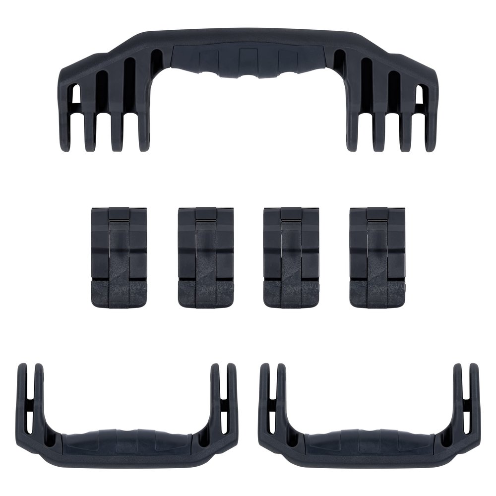 Pelican 1620 Replacement Handle & Latch Set by ColorCase - Black Handles & Double Throw Latches