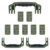 Pelican 1650 Replacement Handle & Latch Set by ColorCase - OD Green Handles & Double Throw Latches view 1