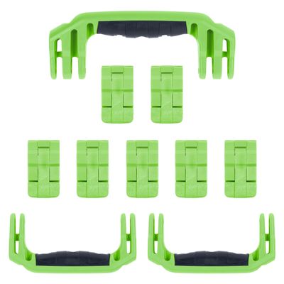 Pelican 1650 Replacement Handle & Latch Set by ColorCase - Lime Green Handles & Double Throw Latches