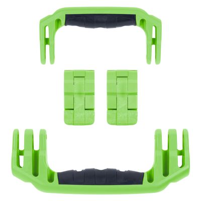 Pelican 1510 Replacement Handle & Latch Set by ColorCase - Lime Green Handles & Double Throw Latches
