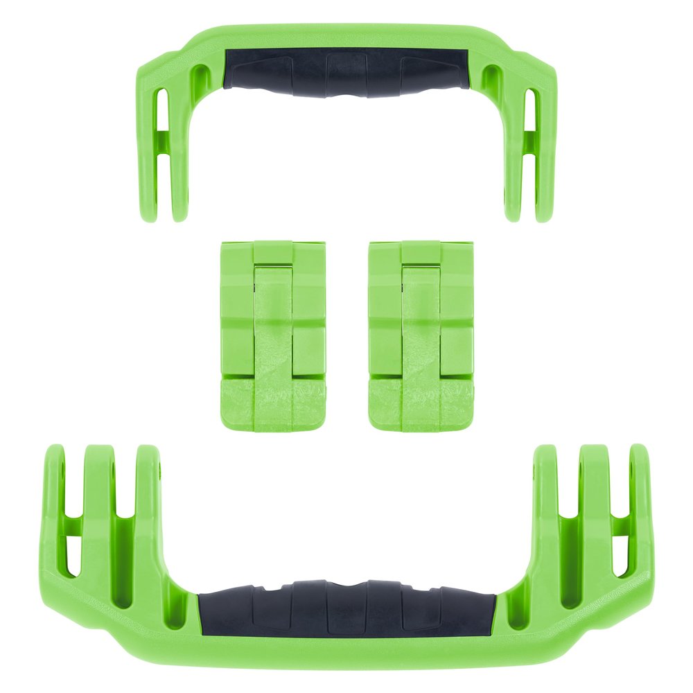 Pelican 1510 Replacement Handle & Latch Set by ColorCase - Lime Green Handles & Double Throw Latches