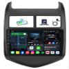 8Core 4G+64G Android 13 Radio for Chevy Sonic Aveo 2012-2016: 9 Inch 1280 * 800 IPS Touch Screen with Wireless Carplay Android Auto 5G WiFi Bluetooth 1080P Backup Camera GPS Navigation SWC FM/AM/DSP view 1
