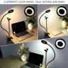 Tyenaza LED Ring Light, 2in 1 LED Selfie Ring Light with Cell Phone Holder Adjustable Desk Lamp for Live Stream Makeup Taking Pictures Video Recording view 2
