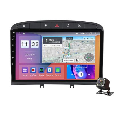 Android Autoradio Car Stereo with Bluetooth WiFi for Peugeot 408 2010-2016 Compatible with Carplay RDS Auto Radio Stereo 9 inch Touch Display Car Media Player