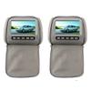 2pcs 7 inch HD Car Headrest LCD Video Player with Zipper Cover Remote Control Gray view 3