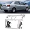 Radio Fascia, Car Stereo Radio Double Din Dash Kit Bezel, 2Din Radio Fascia Car Stereo Navigation Refitted Dash Panel Kit Frame Fit for Vios Belta Yaris Sedan view 3