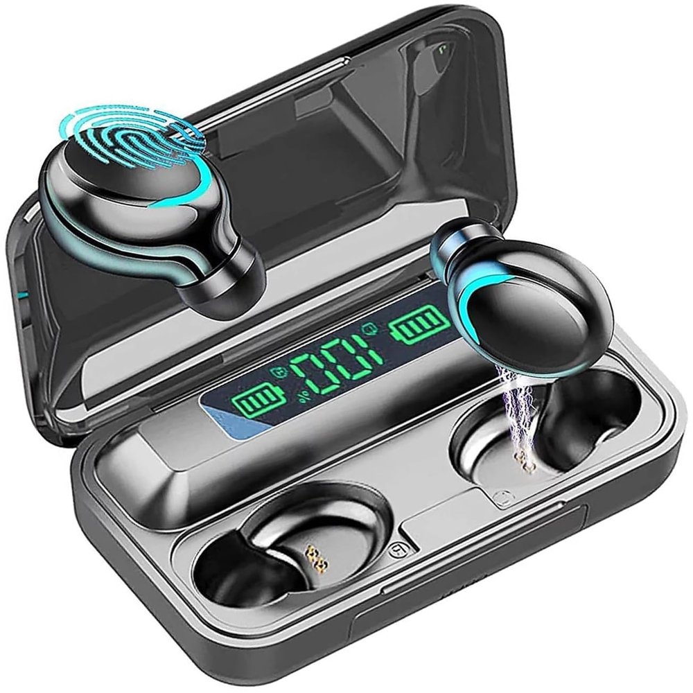 BMHOLU Wireless Earbuds with Large Charging Case and Phone Charging Function, IPX5 Waterproof, Hi-Fi Stereo Sound