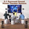 Bobtot Surround Sound Systems Wireless Rear Satellite Speakers - 800W 6.5inch Subwoofer 5.1/2.1 Channel Home Theater Systems with ARC Optical Bluetooth Input view 2