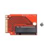 Suckoo for Rog Ally Handheld Conversion 2230 to 2280 SSD Hard Drive Expansion High Capacity Board NVME M-Key NGFF M.2 PCIE 4.0 3.0 Gold Finger Adapter 90 Degree Upgrade Converter Red view 2