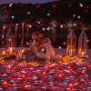 Coume 6000 Pieces Artificial Rose Petal 72 Pieces LED Tealights Candle, Romantic Decorations Special Night Rose Petal Heart Candle for Valentines Wedding Anniversary Proposal Decor(Cute Red Light) view 3