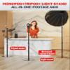 IFOOTAGE A400 Round Base Monopod, 79'' Photography Light Stand with Flat Base, Aluminum Studio Tripod Monopod Stand for Video Recording, Live Streaming, Interview, Payload 22lb view 2