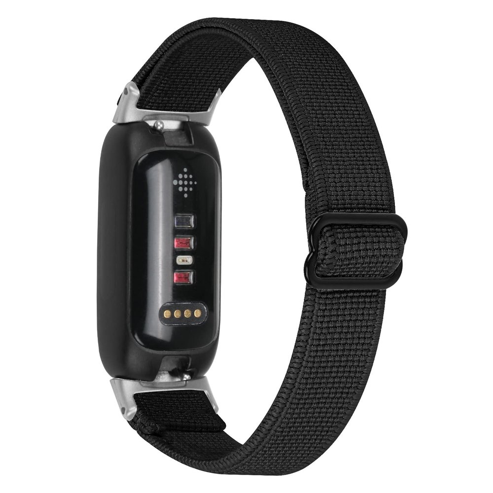 INF Nylon Watch Band compatible with Fitbit Inspire 3, Sport Loop Strap, Breathable Elastic Adjustable Replacement Strap for Men and Women(Black)