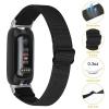INF Nylon Watch Band compatible with Fitbit Inspire 3, Sport Loop Strap, Breathable Elastic Adjustable Replacement Strap for Men and Women(Black) view 3