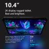 FOSSIBOT DT2 10.4in Rugged Tablet, 22000mAh 20GB+256GB Waterproof, 66W Rapid Charging, 2K Display, Android 13, 4G LTE/WiFi 6, G99 Chip, 64+32MP, IP68/IP69K, Fingerprint/Face Unlock, OTG view 2