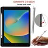 Cabreche Compatible with iPad 10.2 inch Case,9th /8th /7th Generation Case (2021/2020/2019) Pencil Holder Stickers Auto Sleep/Wake Cover Girls Women Cute Preppy Notebook Composition Book-Blue view 4