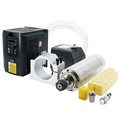 110 220v 2.2Kw 80mm Water Cooled Motor ER20 Collect With HY YL620A Inverter VFD + Pump Pipe + Clamp For Wood Milling (Color : With YL620 Inverter, Size : 220v)
