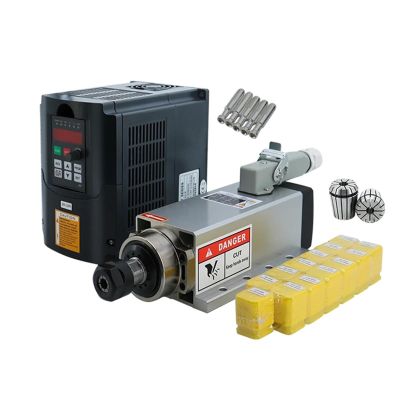 110V 220V 380V 2.2kw ER20 Square Air Cooled Motor with HY YL Inverter VFD Kits for Milling Machine (Color : Terminal Box YL620, Size : 220V)