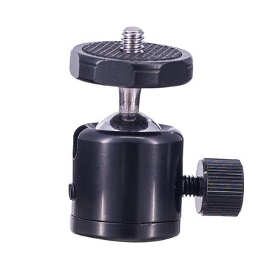 NovelGoal Mini Ball Head Screw Tripod Mount 360 Degree Rotation 1/4" Swivel Head Monitor Stand for DSLR Camera LED Light Bracket (Black)