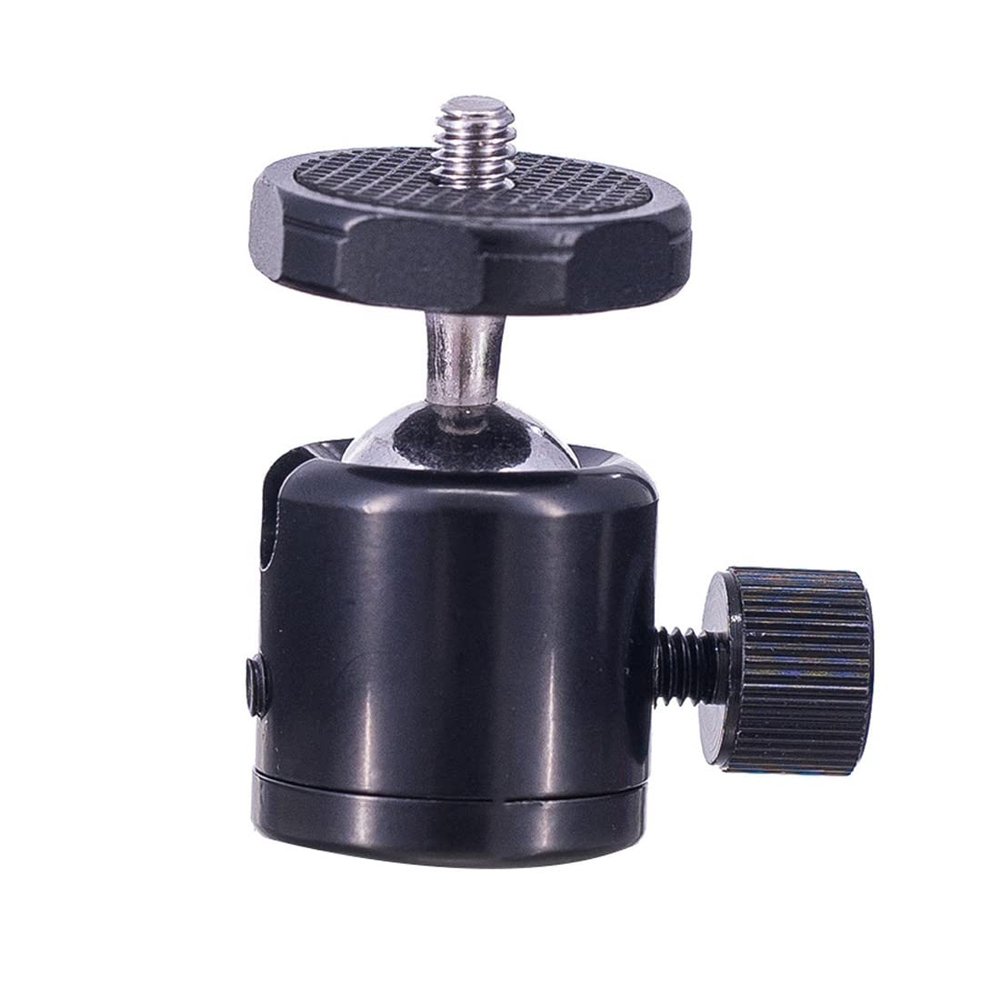NovelGoal Mini Ball Head Screw Tripod Mount 360 Degree Rotation 1/4" Swivel Head Monitor Stand for DSLR Camera LED Light Bracket (Black)