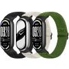 Bcuckood Elastic Bands Compatible with Xiaomi Smart Band 10/9/8 for Women Men, Stretchy Solo Loop Soft Nylon Elastic Strap Replacement Wristband for Xiaomi Mi Band 10/9/83 PCS view 1