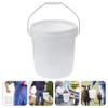 BESTOYARD White Plastic 1.5 Gallon Bucket with Handle and Lid All Purpose Pail Food Storage Bucket Containers for Art Paint Water Crafts Projects Garage Organization, 20.8X20.8cm view 4