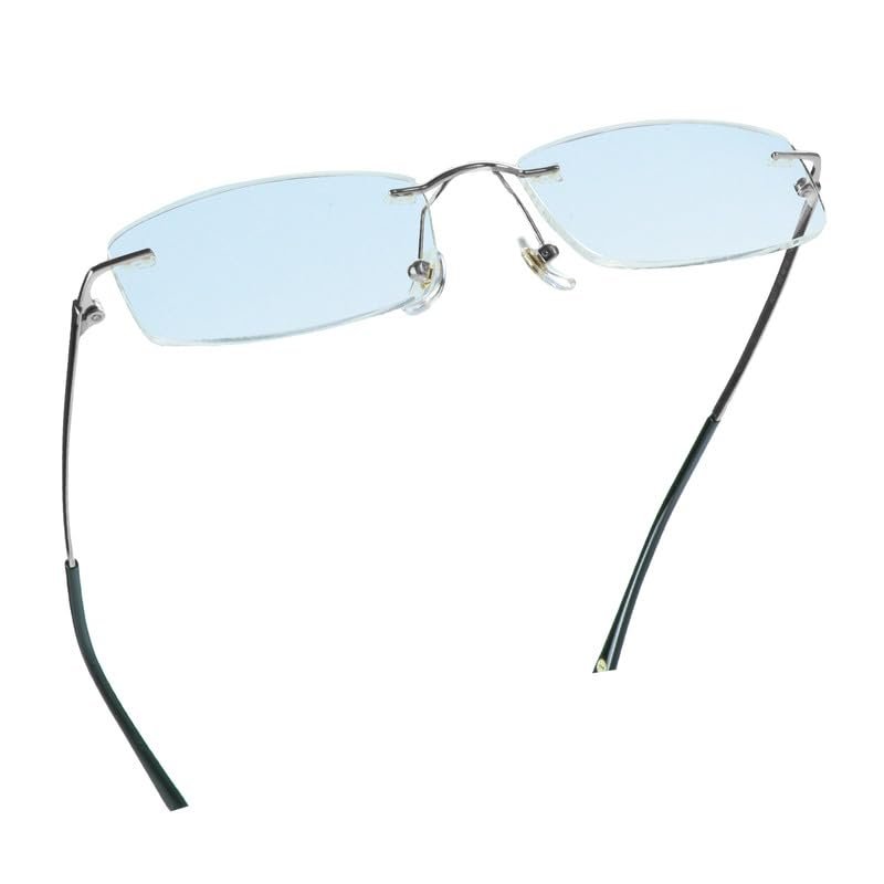 LifeArt Pure Titanium Frame Glasses/Blue Light Blocking Reading Glasses, Reduce Eyestrain, Stylish for Men and Women(Silver,+2.00 Magnification)