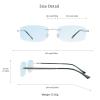 LifeArt Pure Titanium Frame Glasses/Blue Light Blocking Reading Glasses, Reduce Eyestrain, Stylish for Men and Women(Silver,+2.00 Magnification) view 4