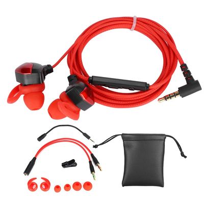 Xcello Earphone, G3000 Universal 3.5mm Wired InEar Gaming Earphone, Noise Reduction Gaming Headset for Ultimate Gaming Experience(12cm-Red)