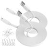 ANLINK 2-Pack 20ft Flat Micro USB Cable, Charging and Data Sync, 6M Micro USB Cord for WyzeCam, Wyze Cam Pan, WYZE Cam OG, NestCam Indoor, Blink and More Home Security Cameras-White view 1