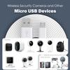 ANLINK 2-Pack 20ft Flat Micro USB Cable, Charging and Data Sync, 6M Micro USB Cord for WyzeCam, Wyze Cam Pan, WYZE Cam OG, NestCam Indoor, Blink and More Home Security Cameras-White view 2
