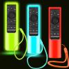 3Pack Cover for Samsung Solar Remote, Case Compatible with Samsung Smart TV Remote Control Glow in The Dark Universal Silicone Skin Sleeve with Lanyard Blue Green Red view 1