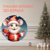 3D Art Wall Decor - Mouse Hole Sticker for Baseboard - Christmas Mouse Sticker view 2
