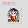 3D Art Wall Decor - Mouse Hole Sticker for Baseboard - Christmas Mouse Sticker view 4