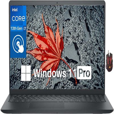 DELL Inspiron 15 Touchscreen Laptop for Business, 15.6" Anti-Glare FHD Laptop, 13th Gen Intel Core i7-1355U(Up to 5GHz, 10 Cores), 64GB RAM, 2TB SSD, 1TB HDD, Wi-Fi 6, Win 11 Pro, with Wired Mouse