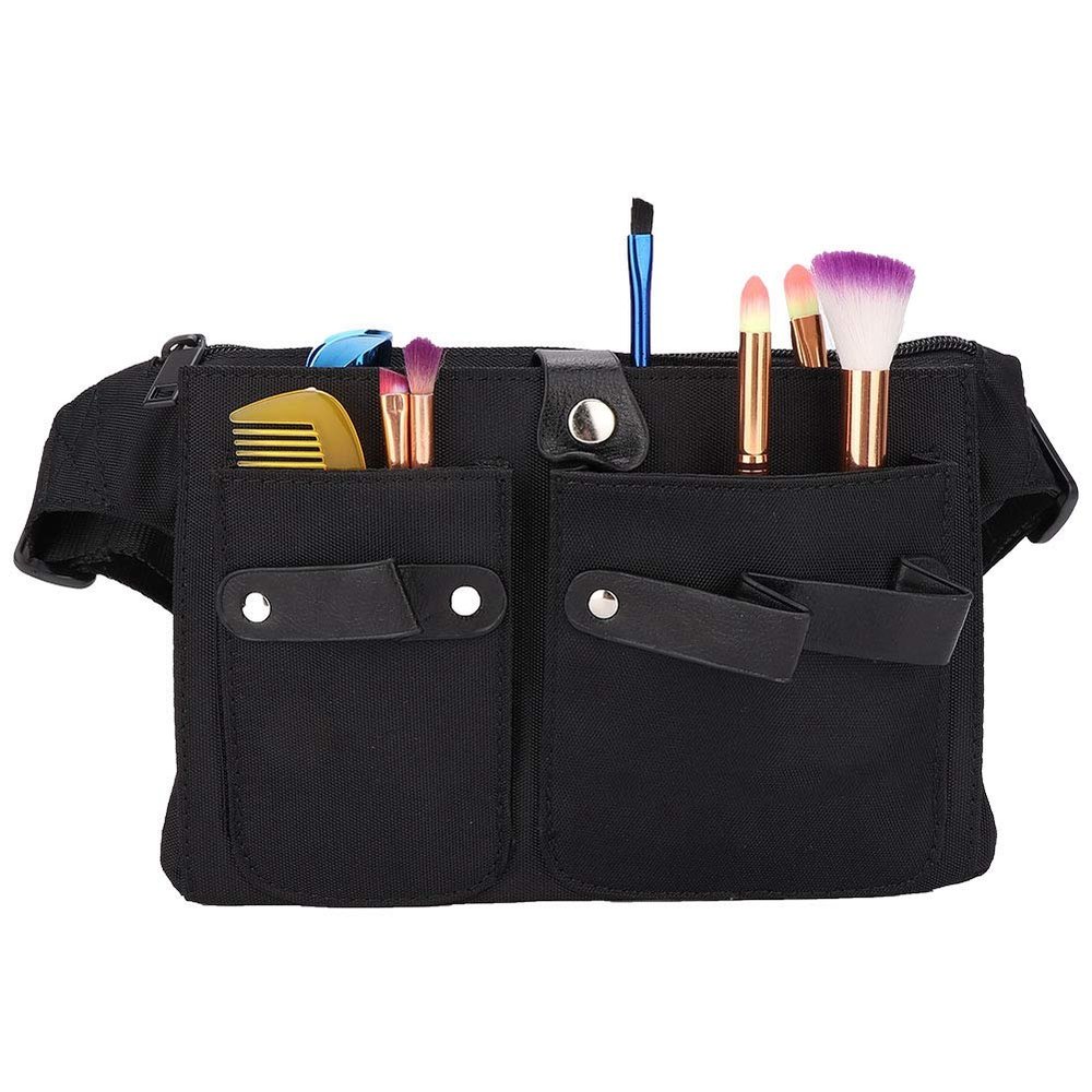 Gavigain Hairdresser Scissor Bag Makeup Artist Cosmetic Canvas Waist Apron Multiple Pocket Brush Bag Organizer for Hairstylist