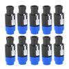 10PCS Audio Speaker Connector C NL4FC Speaker Plug User Friendly Locking 4 Pin Plug Cable Connector (Blue) view 1