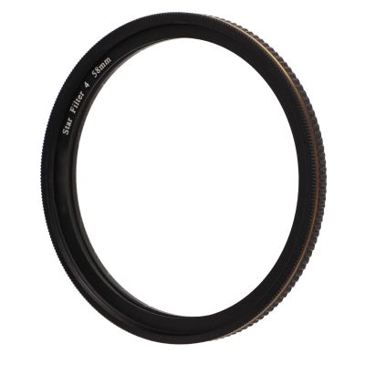 Ultra Thin Star Filter with Storage Box, Coating, Double Frame Rotation Design for Night Scenery, Jewelry, Glassworks (58mm)